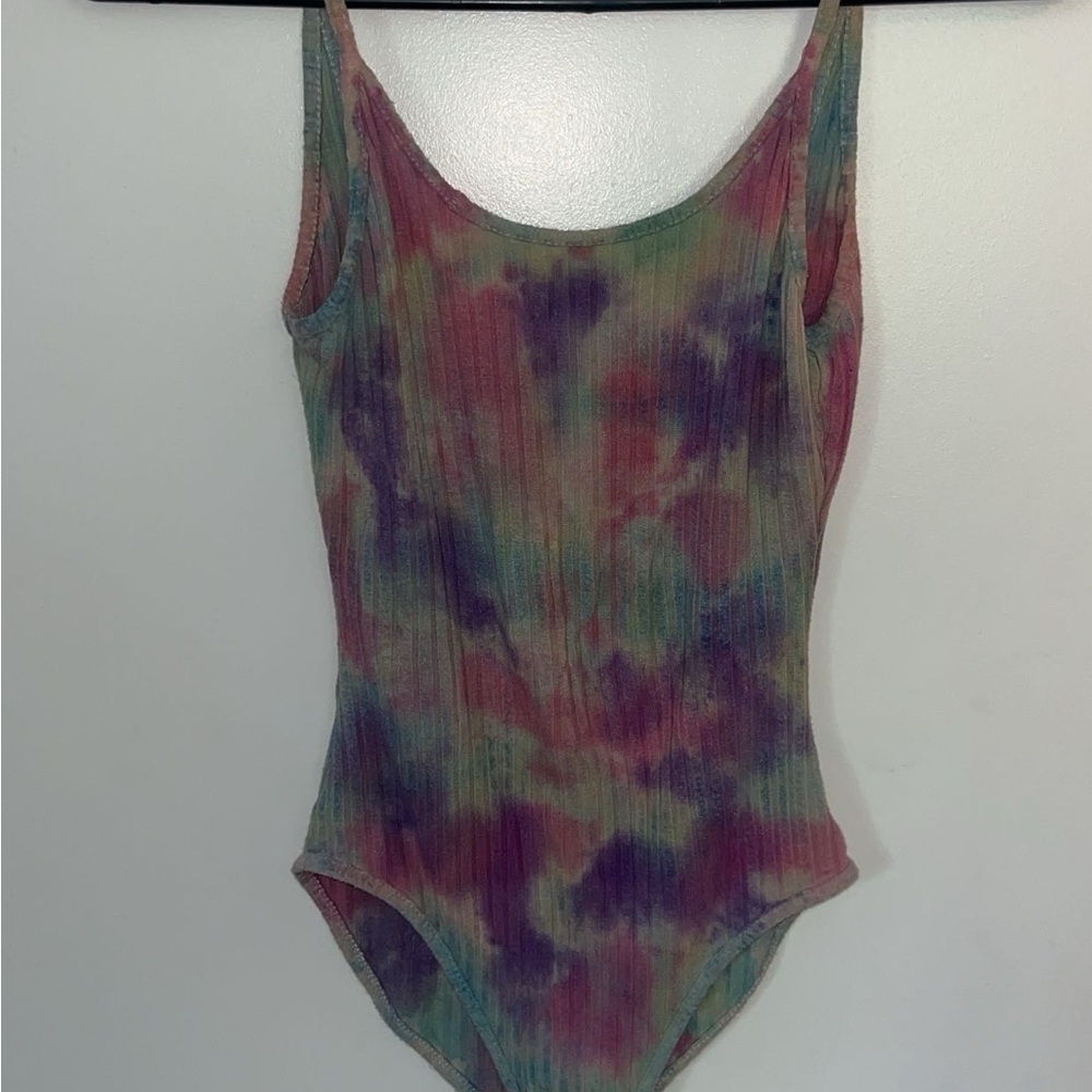 Multicolor Tie-Dye women tie dyed bodysuit